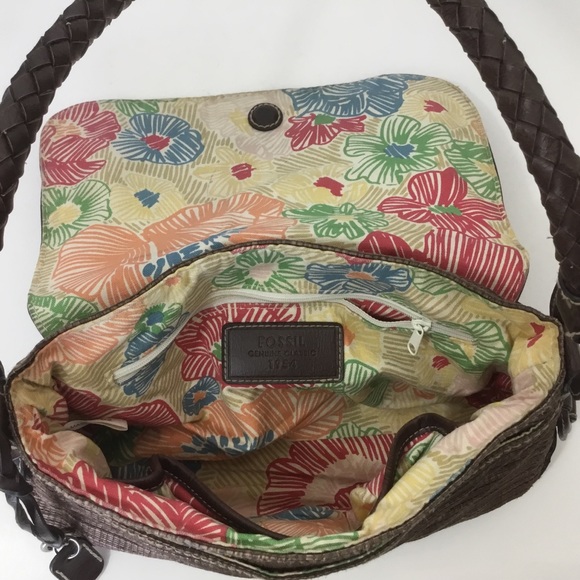 Fossil Brown & Cream Shoulder Bag - Picture 8 of 8